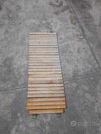 Pedana avvolgibile in legno e tessuto