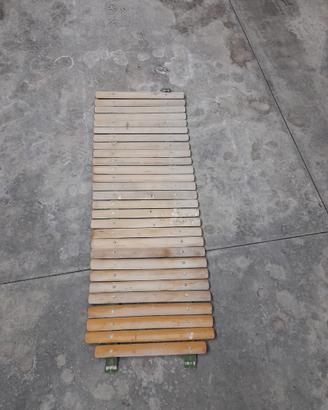 Pedana avvolgibile in legno e tessuto