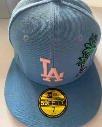 New Era 59FIFTY LA Dodgers Sky Blue con Palma