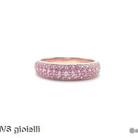 Anello oro rosa con zaffiri