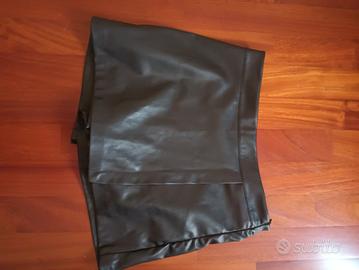 gonna pantalone in ecopelle 