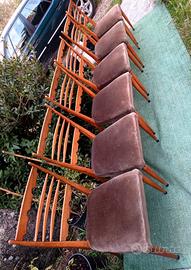 sei sedie vintage in Faggio, Design Ico Parisi 50