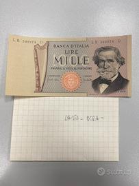 Lire 1000 Giuseppe Verdi - carta OCRA