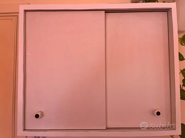 mobiletti legno pensili con ante scorrevoli