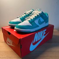 Nike dunk bianche e turchesi