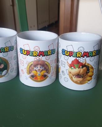 3 Tazze Super Mario Nintendo - Luigi Daisy Bowser