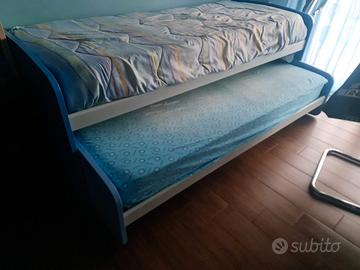 letto a castello con letto estraibile