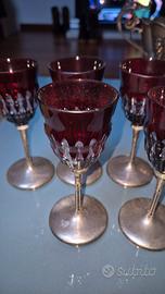 Bicchieri cristallo ed argento