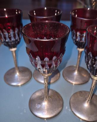 Bicchieri cristallo ed argento