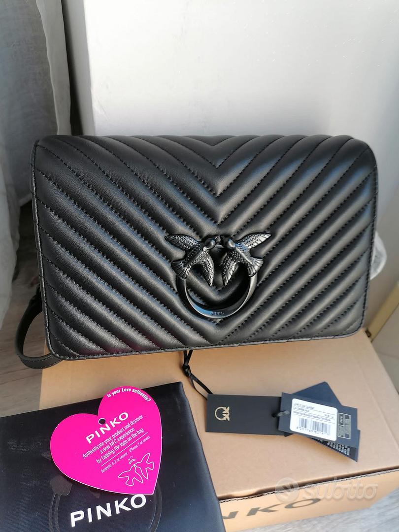 borsa pinko love bag chevron nera Abbigliamento e Accessori In vendita a Torino