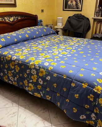 Letto contenitore matrimoniale noce