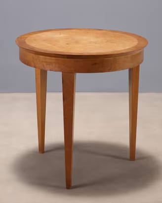 Tavolino Art Decò in Legno Esotico Piano in Radica