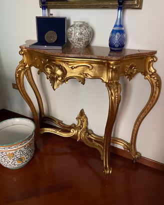 consolle dorata XIX secolo