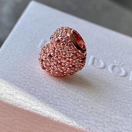 PANDORA 787894NPOMX Charm Cuore con Coccinella