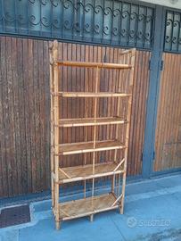GRANDE LIBRERIA IN BAMBOO ANNI 70