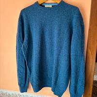 Maglione Made in Italy taglia XL nuova in lana blu