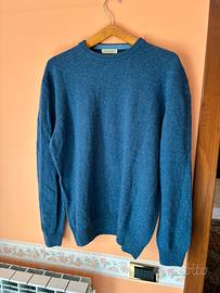 Maglione Made in Italy taglia XL nuova in lana blu