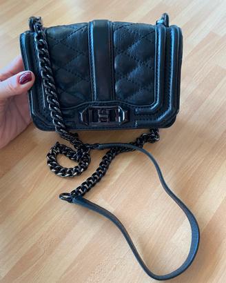 Tracollina in pelle nera Rebecca Minkoff