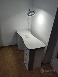 tavolo professionale per manicure con aspiratore