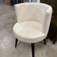 poltrona boucle altezza seduta 45cm nuova