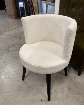 poltrona boucle altezza seduta 45cm nuova