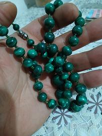 collana in malachite