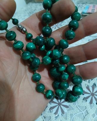 collana in malachite