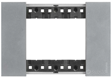 PLACCHE 3 MODULI BTICINO LIVING NOW GRIGIO MOON