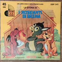 LP 45 giri "Walt Disney Disco+Libro "I Musicanti