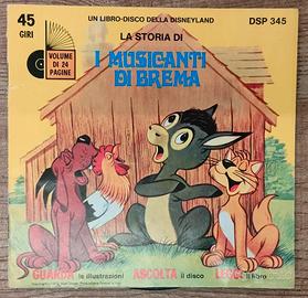 LP 45 giri "Walt Disney Disco+Libro "I Musicanti