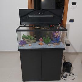Acquario da 100 litri con mobiletto in colore nero