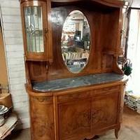 CREDENZA CON SPECCHIO STILE LIBERTY