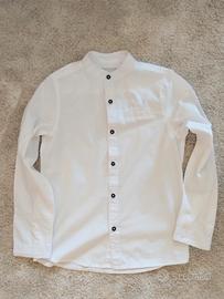 Camicia bianca  al collo coreano 10 anni ragazzo 