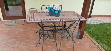 set giardino tavolo e sedie