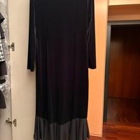 Vestito da sera lungo in velluto nero