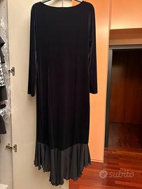 Vestito da sera lungo in velluto nero