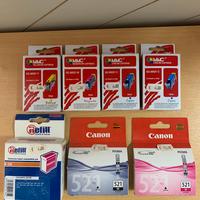 7 cartucce Canon 521 nuove originali e compatibili