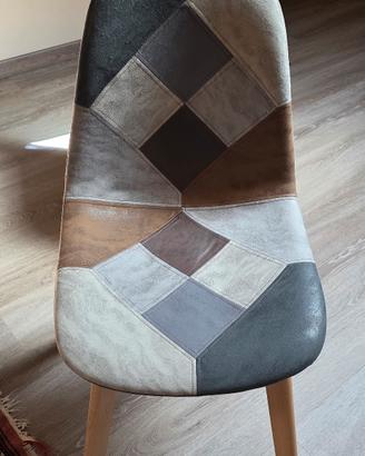 SEDIE PELLE ECOLOGIA E LEGNO