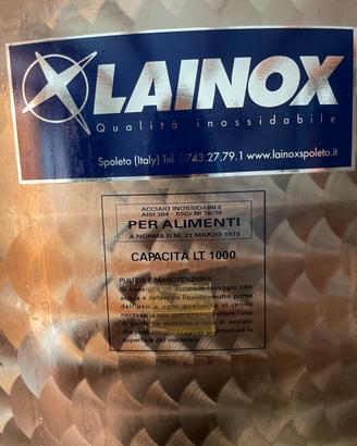 Cisterna acciaio inix x olio 1000 litri