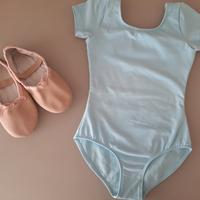 Body danza bambina 8/10 anni+scarpe danza n.34 