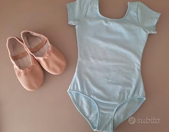 Body danza bambina 8/10 anni+scarpe danza n.34 