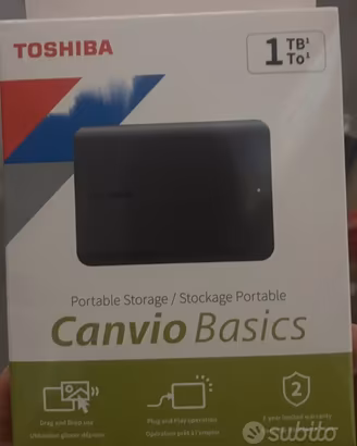 Hard disk esterno TOSHIBA CANVIO 1TB 1 TB
