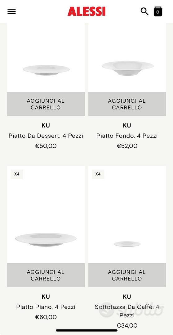 Piatto fondo Ku di Alessi - bianco