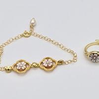Bracciale ed anello in argento 925 cammeo