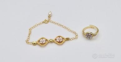 Bracciale ed anello in argento 925 cammeo