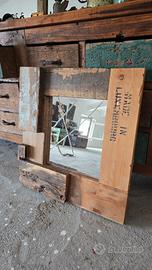 Specchio legno di recupero 