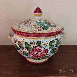 Vaso con coperchio Deruta 