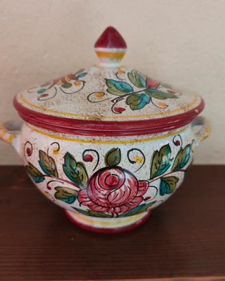 Vaso con coperchio Deruta 