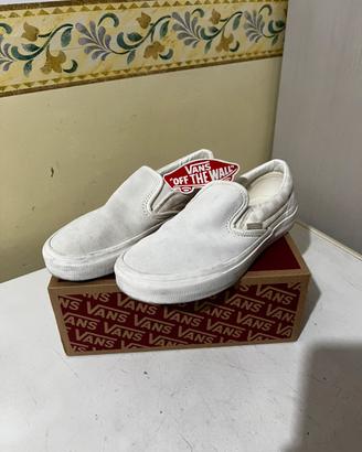 Scarpe Vans Slip-On bianche scamosciate 36.5