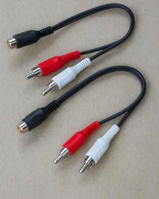 Cavo RCA 1 femmina a 2 maschi RCA 0.20mts Confezio